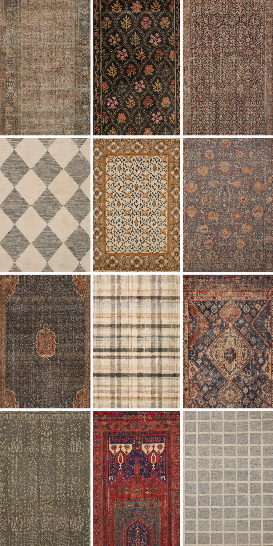collage of rugs